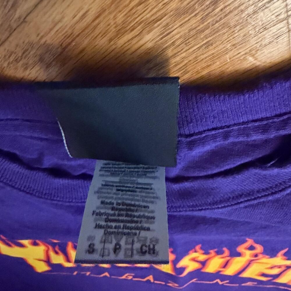 Thrasher Men's Purple and Navy T-shirt - Picture 3 of 3